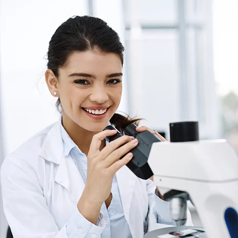 student in Lab