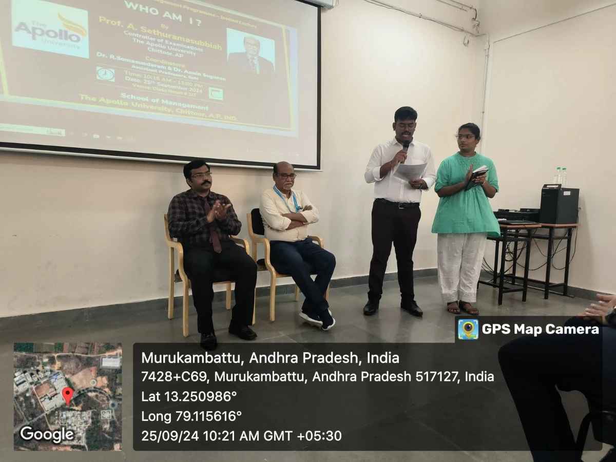 Invited Lecture by Prof. A. Sethuramsubbaiah
