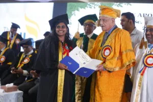 Dr Prathap C. Reddy awards a degree to a graduate at The Apollo University pic 2