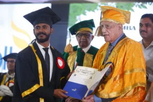 Dr Prathap C. Reddy awards a degree to a graduate at The Apollo University pic 6