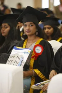 Gowthami D receive the degree at The Apollo University's 1st Convocation
