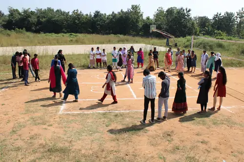 Team playing Basketball