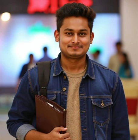 Engineering student smiling on campus, representing M.Tech Computer Science & Engineering at Apollo University