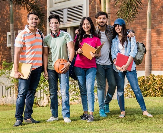 Portrait of a confident computer science student on campus for B.Tech CSE at Apollo University