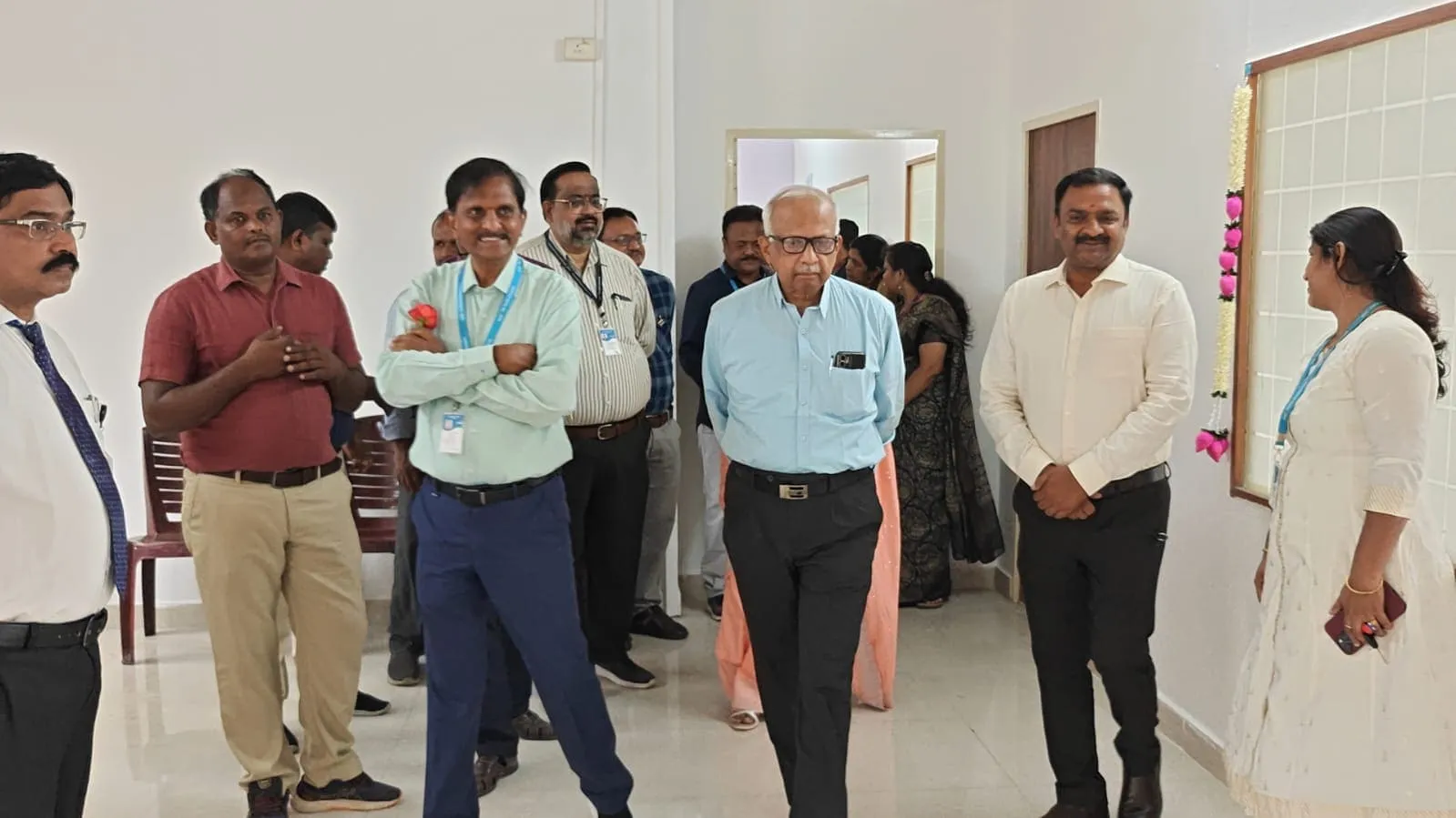 Dr. H. Vinod Bhat and Prof. Potharaju visiting the ECO site during the inauguration of VIVIDHA - Hub.