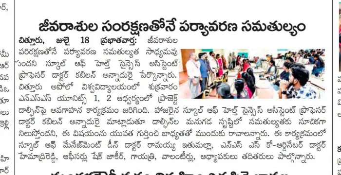 The Apollo University conducts an awareness event on dolphin conservation under the Project Dolphin initiative