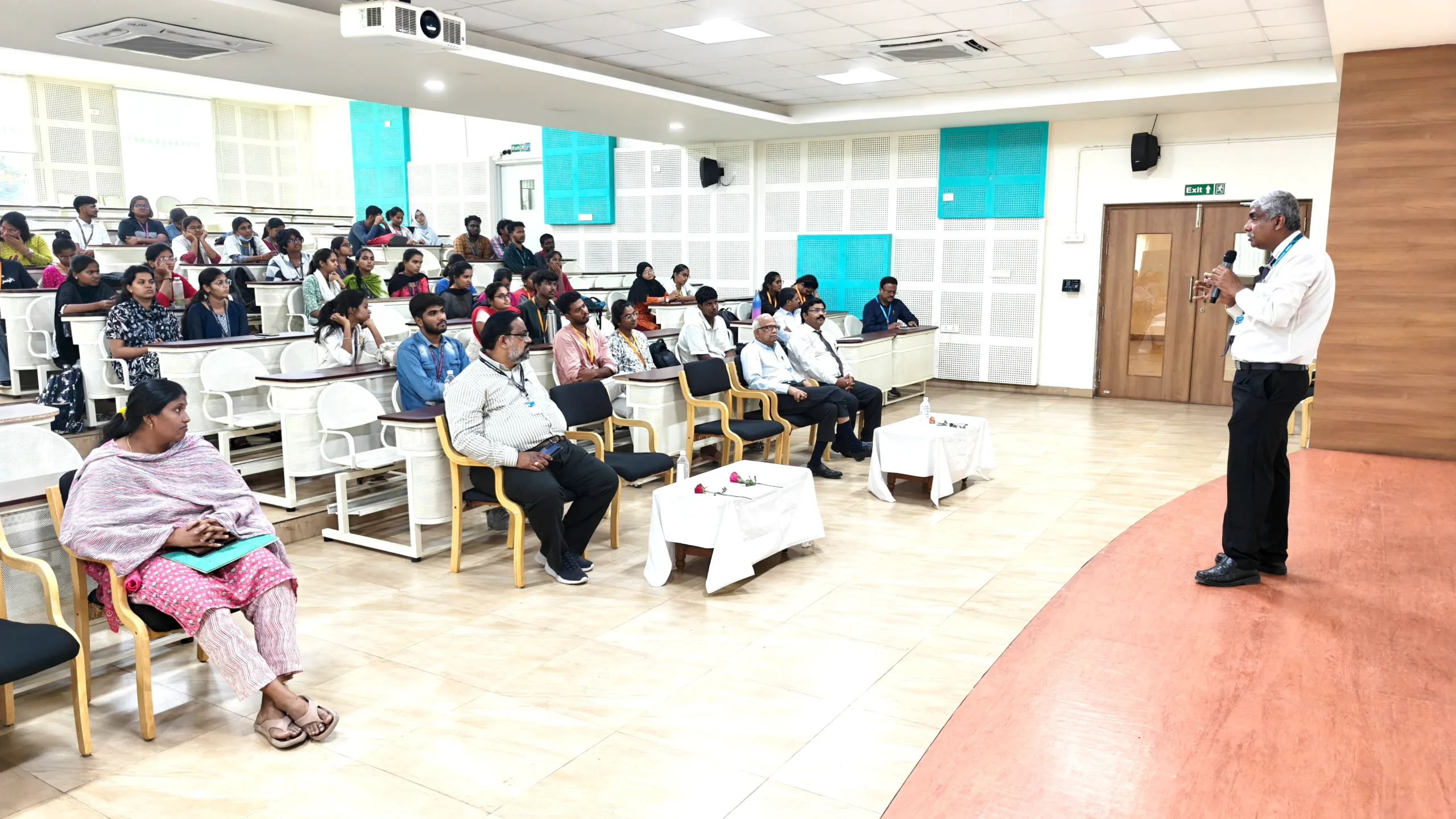 Dean R. Alfred J Augustine addresses the gathering at The Apollo University Trekking Club Orientation.