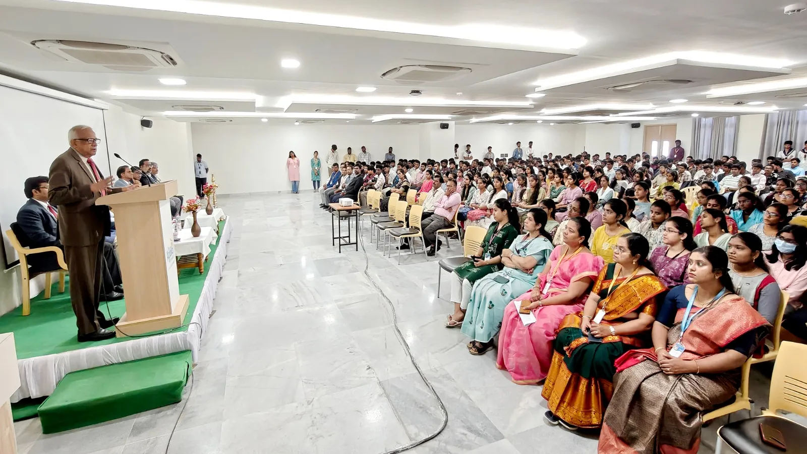 Dean Dr. H. Vinod Bhati delivering his keynote address at Adhyay 2025