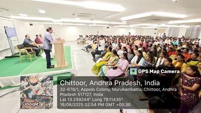 Guest speaker on stage interacting with audience members
