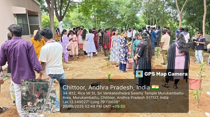 University plantation drive: Students and Faculty participating in planting tree