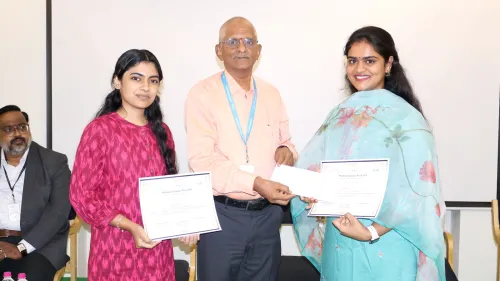 Prof. M. Potharaju providing certificate at Pharmacovigilance ceremony