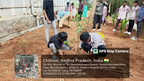 Students contributing to greenery initiative through hands-on tree plantation activity