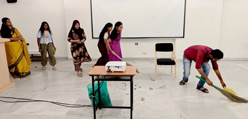 performance by students highlighting cleanliness through Swachhta Hi Seva skit.