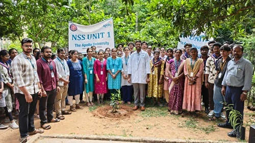 Students and NSS unit organizing plantation drive at district hospital