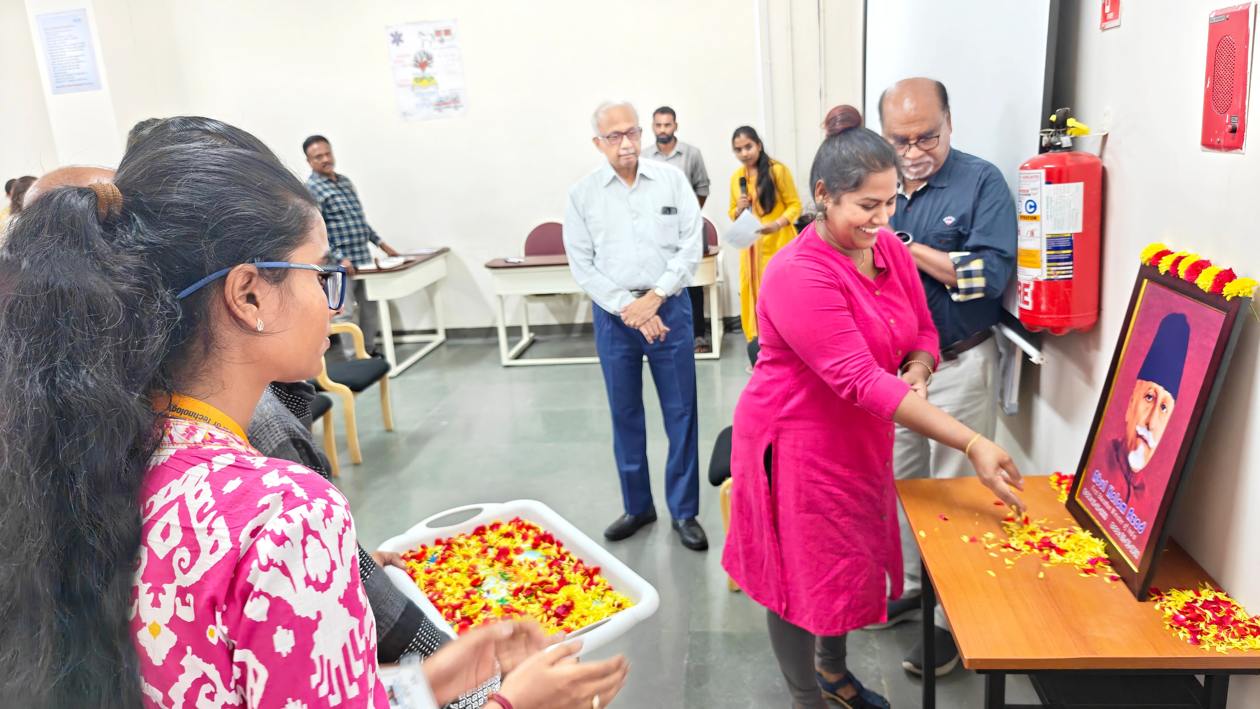 National Education Day-Floral Tribute -Dr. S S Shani