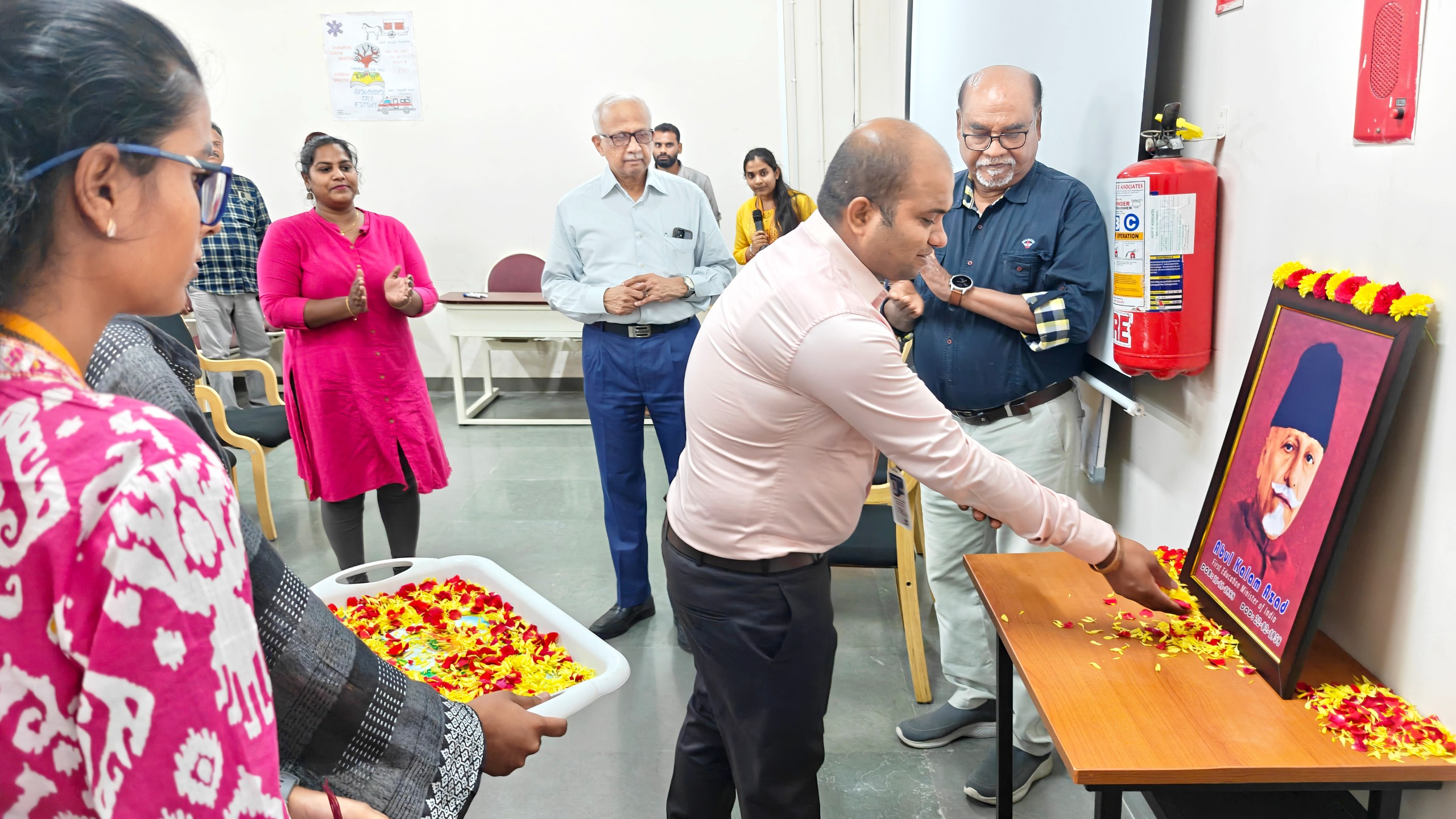 National Education Day-Floral Tribute -Mr. Rakesh Kumar
