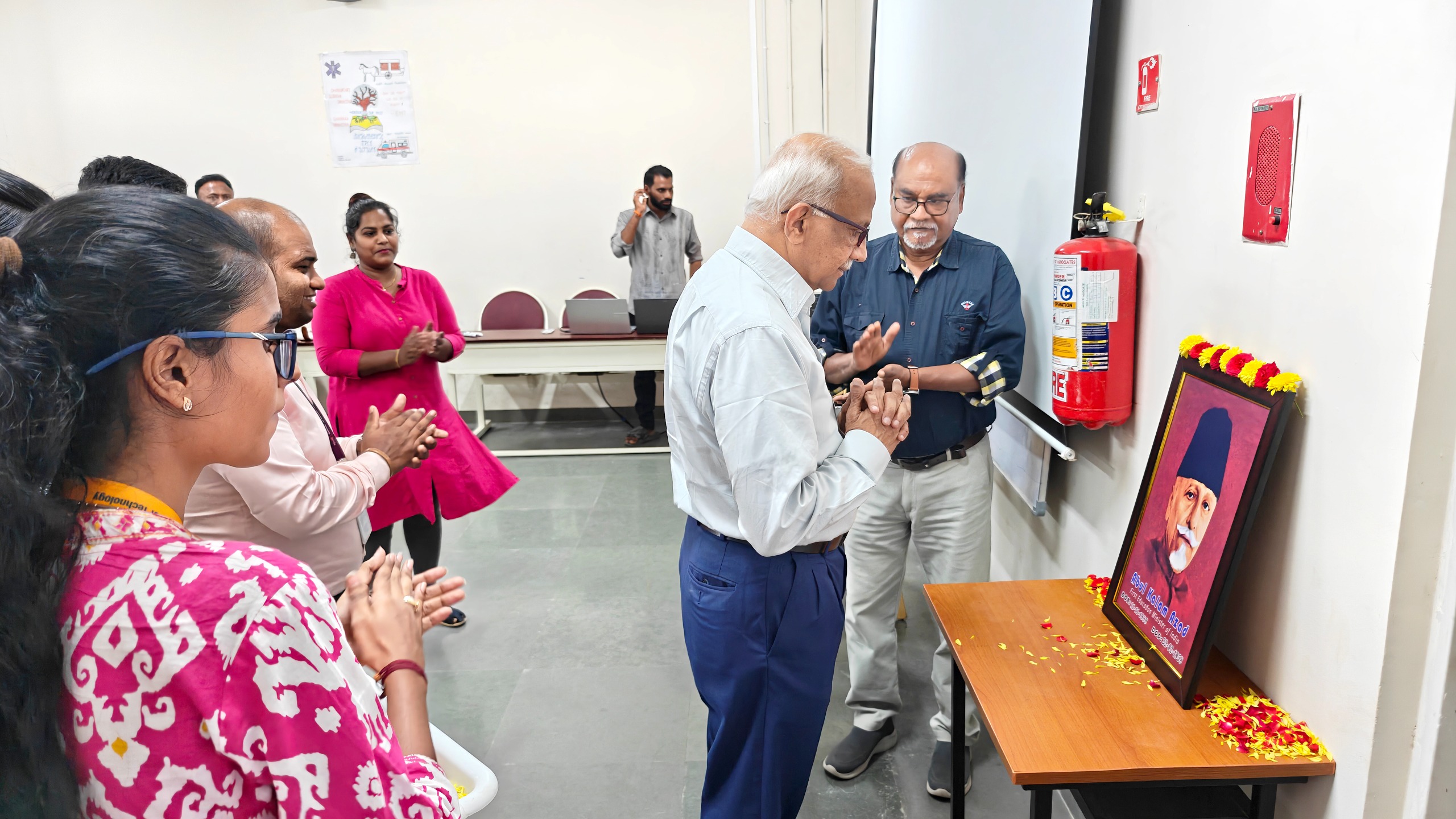 National Education Day -Floral Tribute -VC Dr. H Vinod Bhat