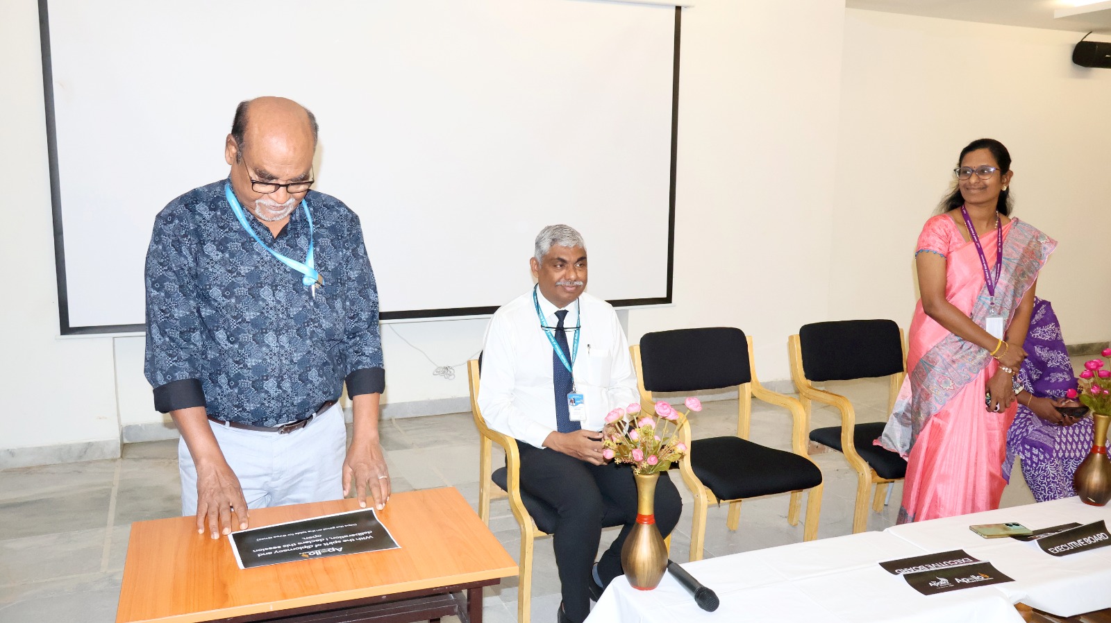 UNSC Session- Guests, Dr. Sethurama Subbaiah, Dr. Alfred J Augustine, Dr. Sudha P