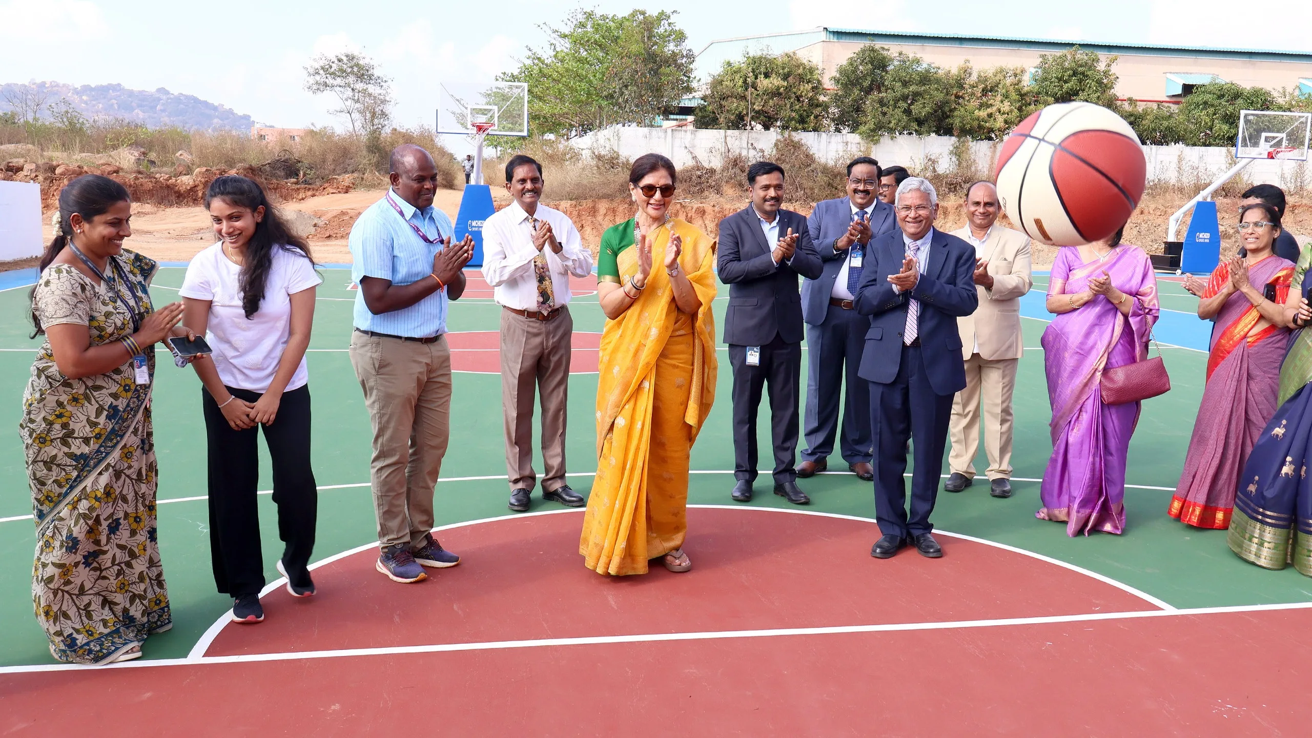 Inaguation of Basket Ball Court by Dr. Preetha Reddy (2)