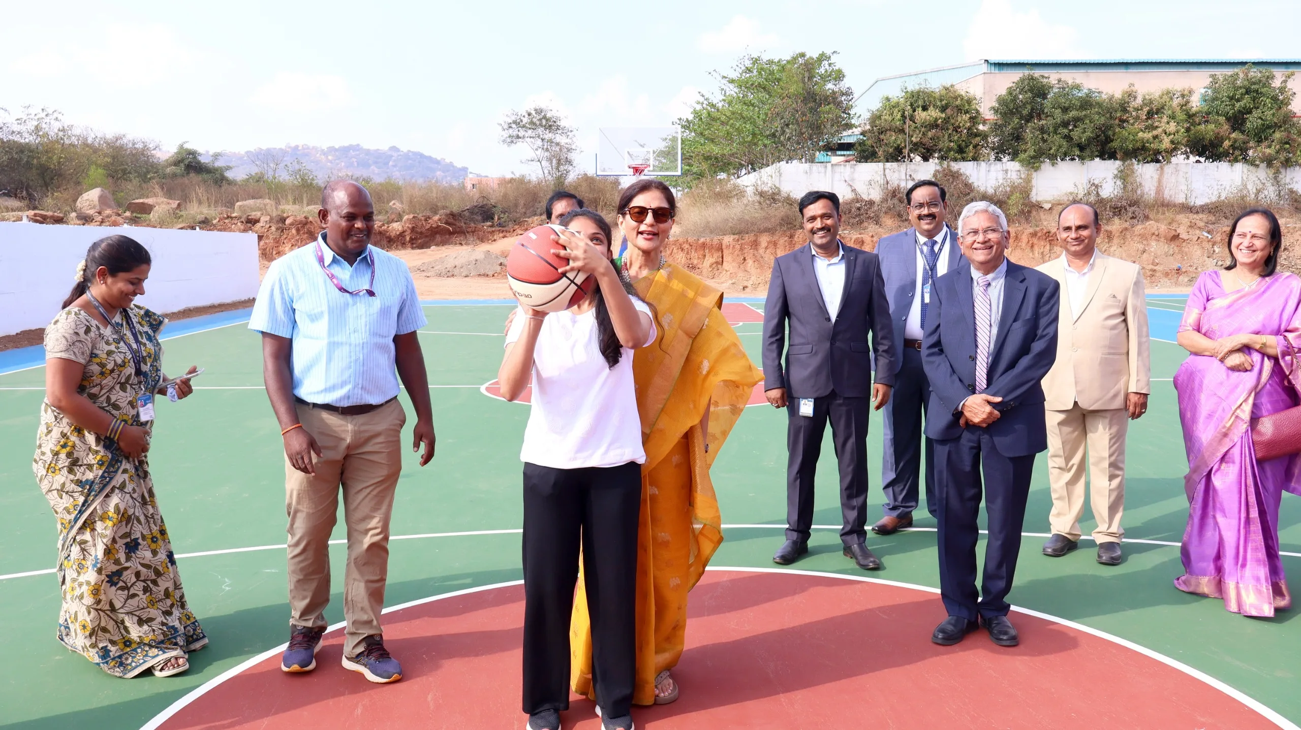 Inaguation of Basket Ball Court by Dr. Preetha Reddy