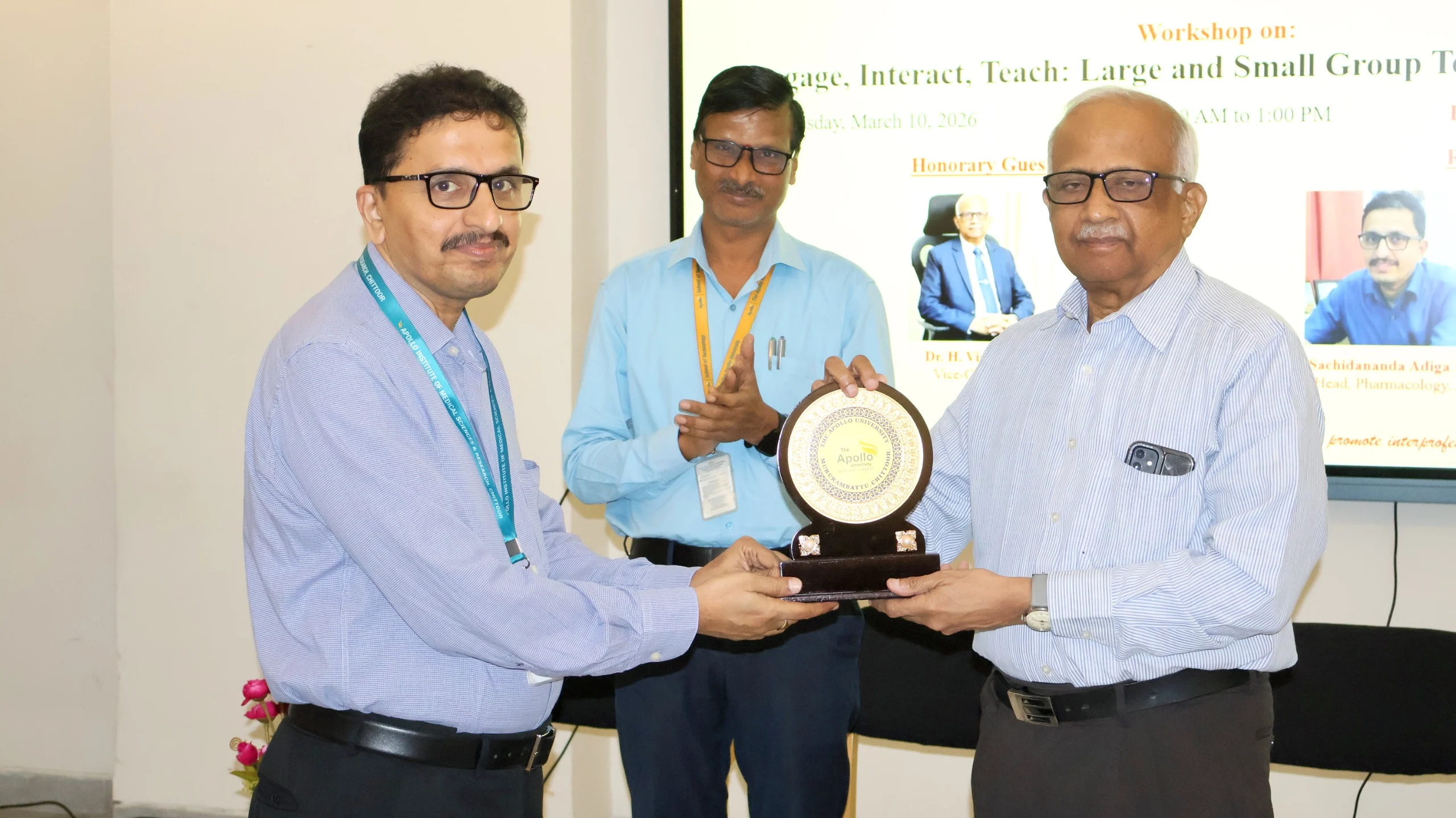 Faculty Upskilling Workshop. Honoring Resourse Person, Dr. Sachithananda Adiga