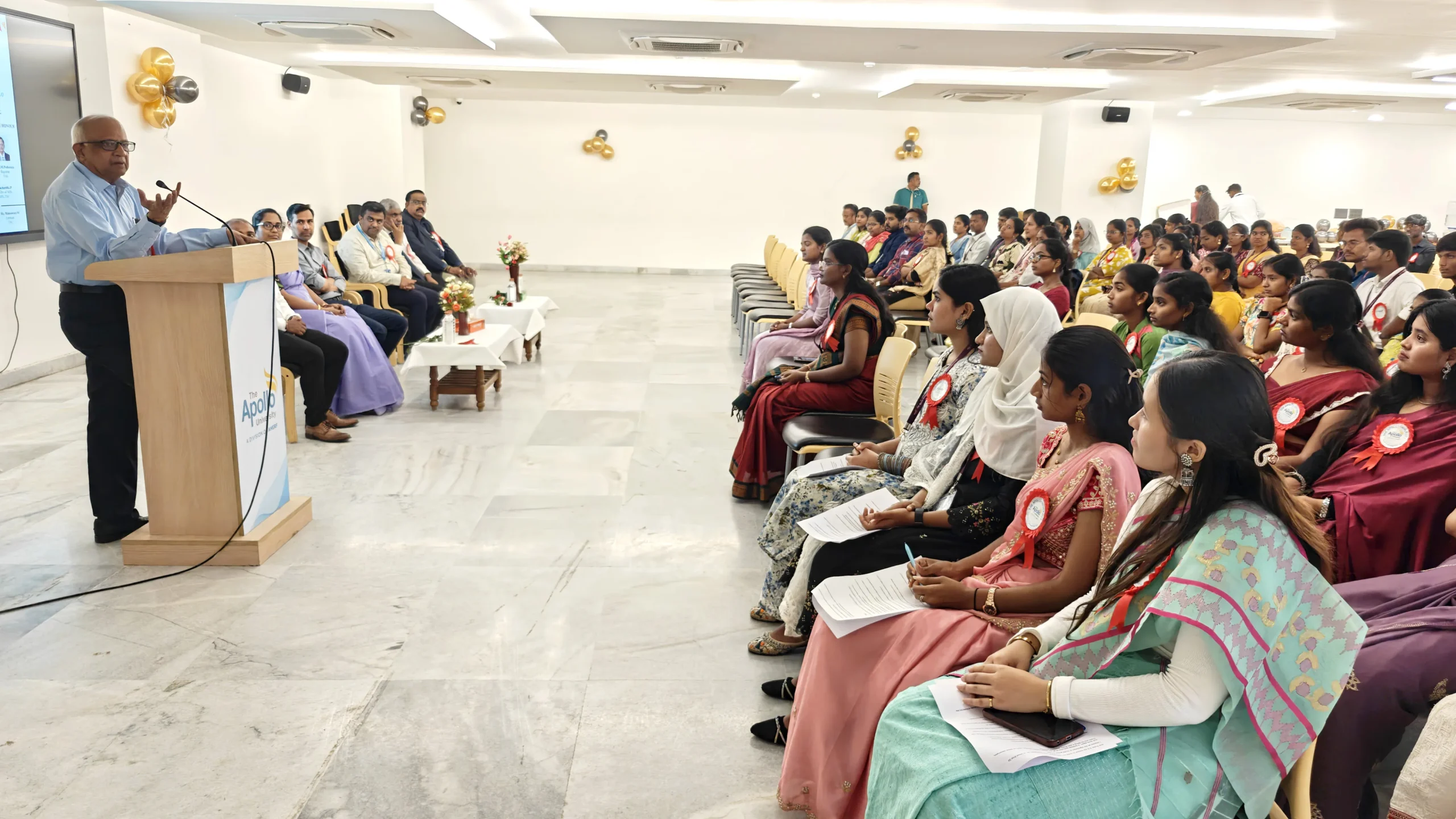 World Optometry Day Dr. H Vinod Bhat, VC TAU Addressing the students 1